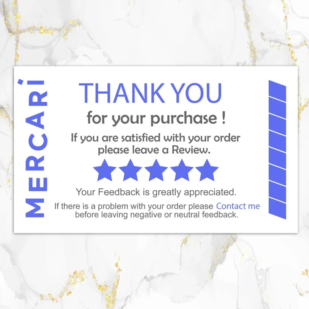120 MERCARI Thank you cards